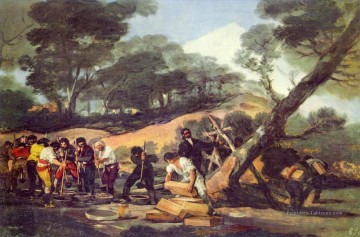 Usine de poudre dans la Sierra Francisco de Goya Peinture à l'huile